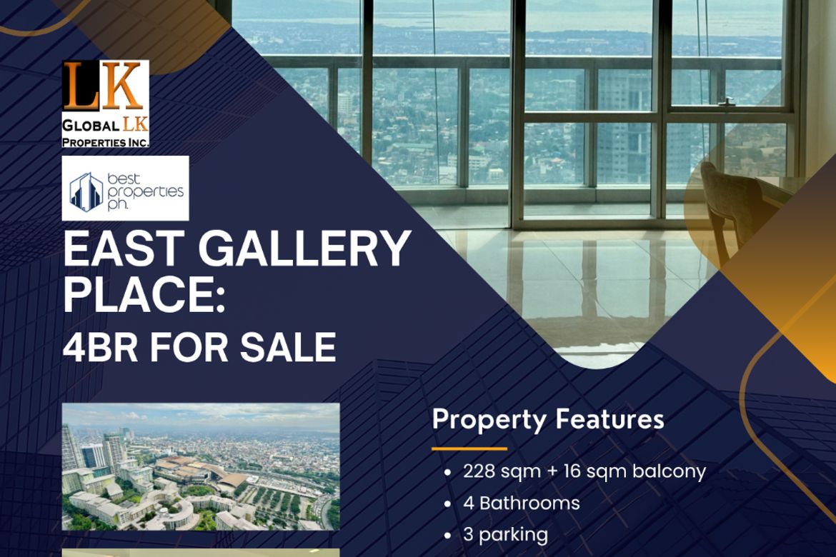 4 Bedroom Condo for Sale in East Gallery Place, BGC, Taguig