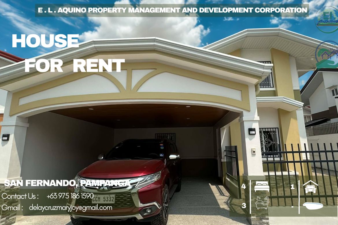 4 Bedroom House for Rent in Sindalan, San Fernando, Pampanga