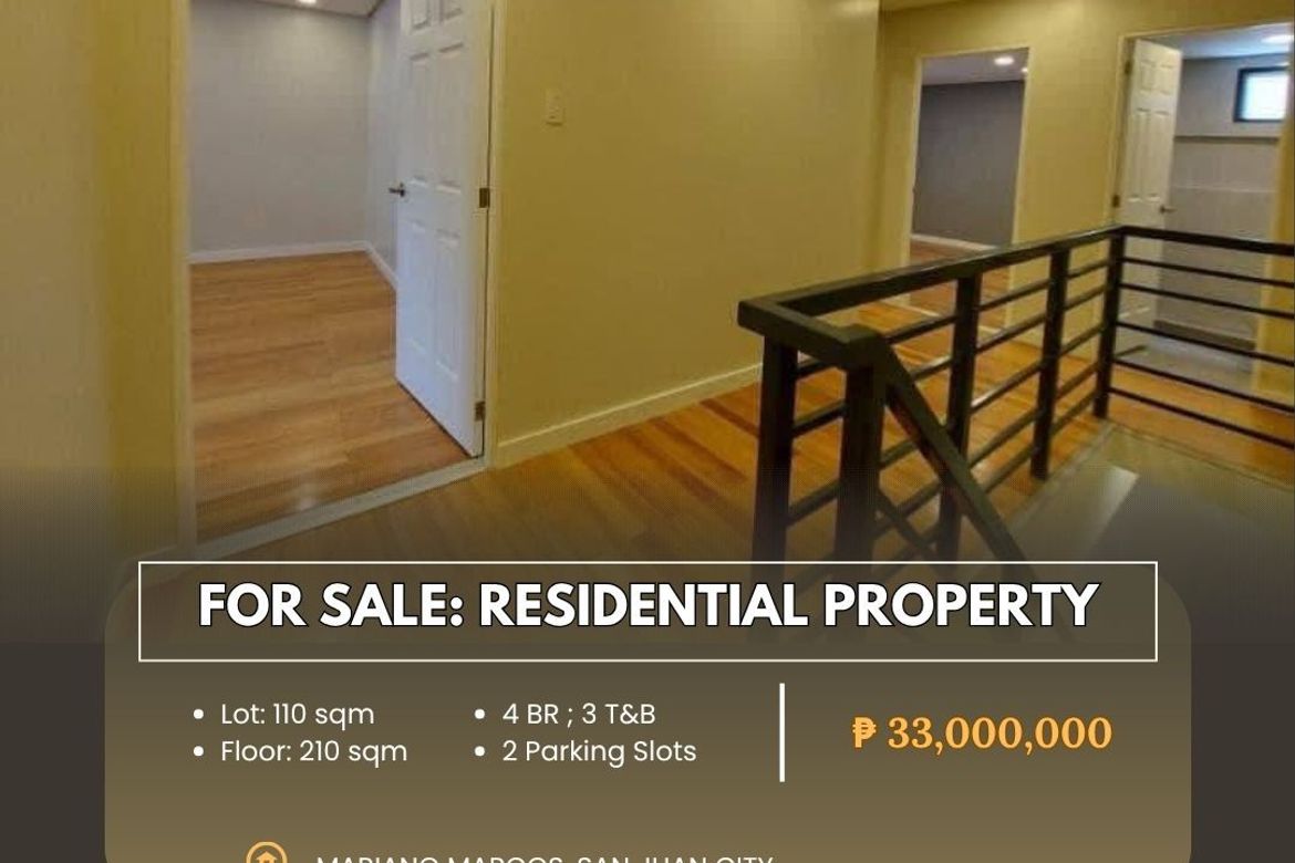 4 Bedroom House for Sale in Maytunas, San Juan, Metro Manila
