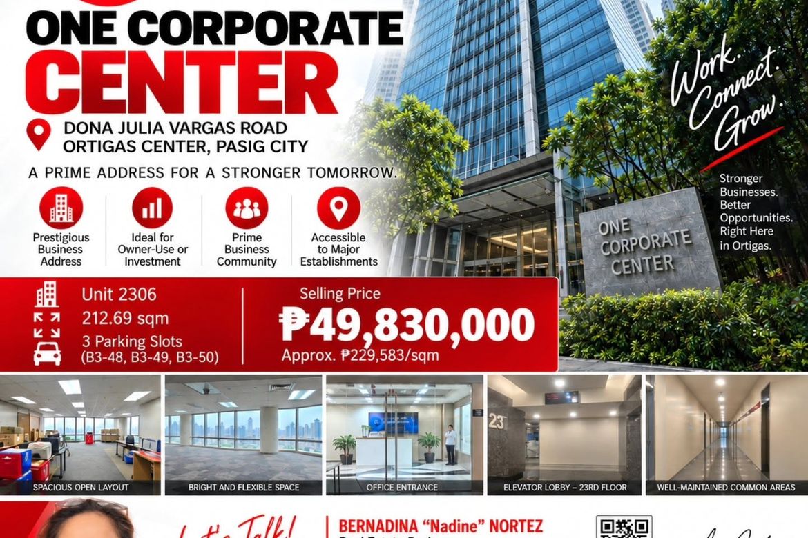 4 Bedroom Office for Sale in San Antonio, Metro Manila near MRT-3 Ortigas