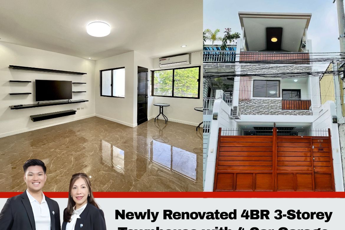 4 Bedroom Townhouse for Sale in Sacred Heart, Quezon City, Metro Manila near MRT-3 Kamuning