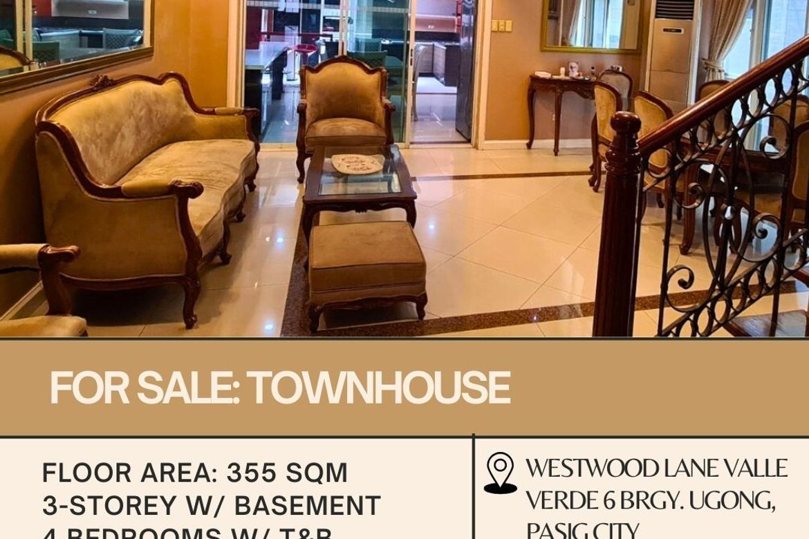 4 Bedroom Townhouse for Sale in Ugong, Pasig, Metro Manila