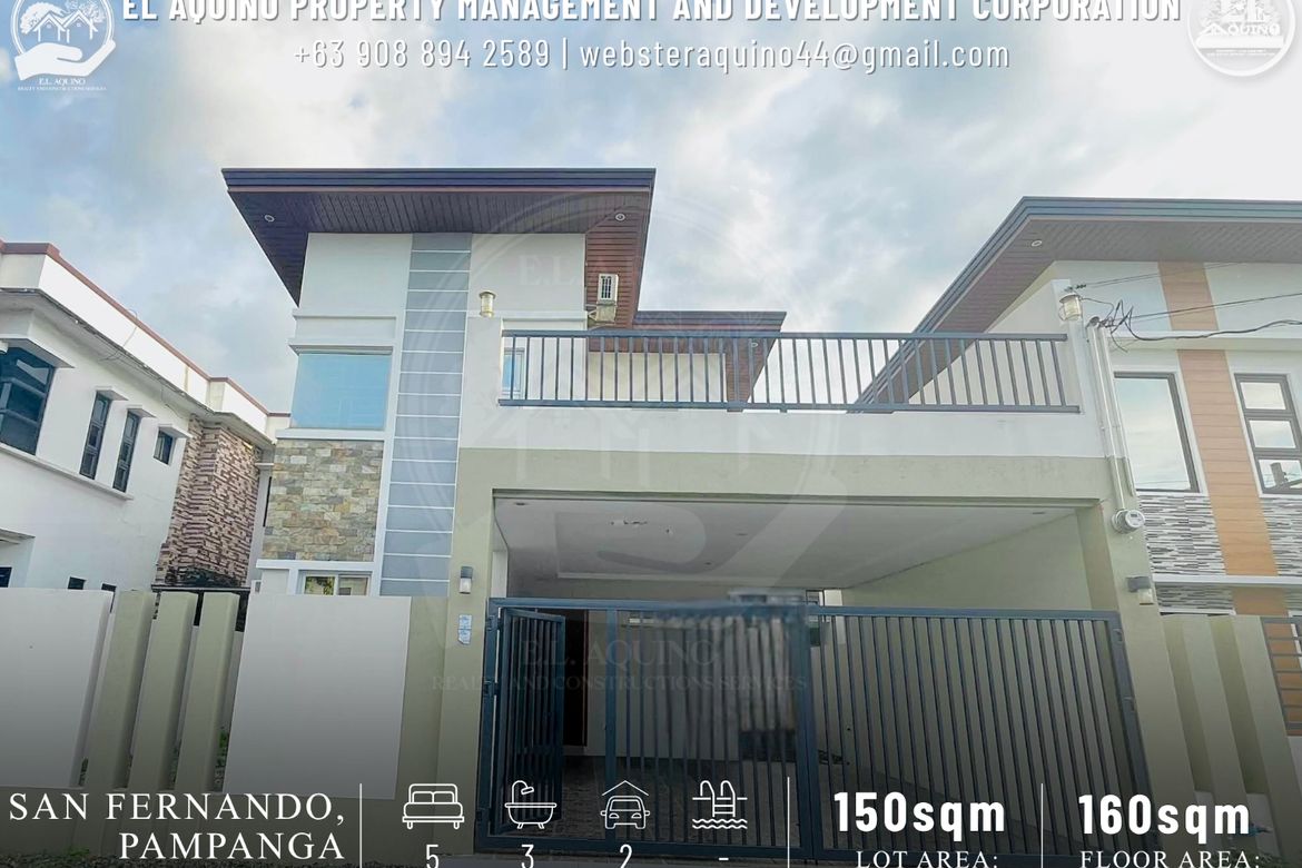5 Bedroom House for Rent in Telabastagan, San Fernando, Pampanga