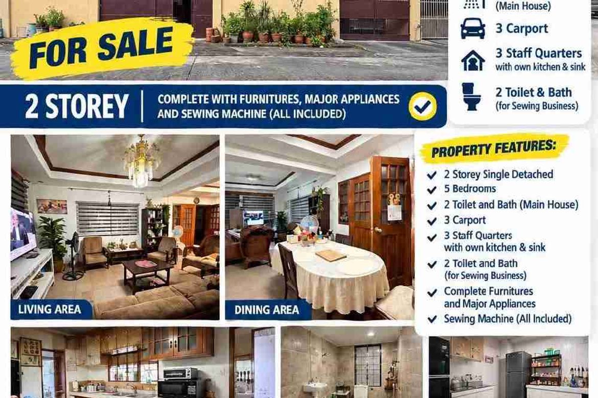 5 Bedroom House for Sale in Holy Angel Village, Telabastagan, San Fernando, Pampanga