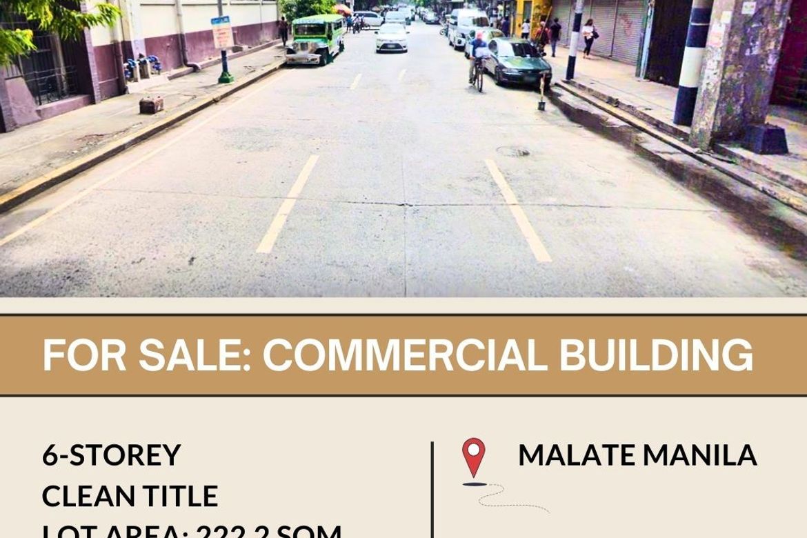 Commercial for Sale in Malate, Manila, Metro Manila near LRT-1 Vito Cruz