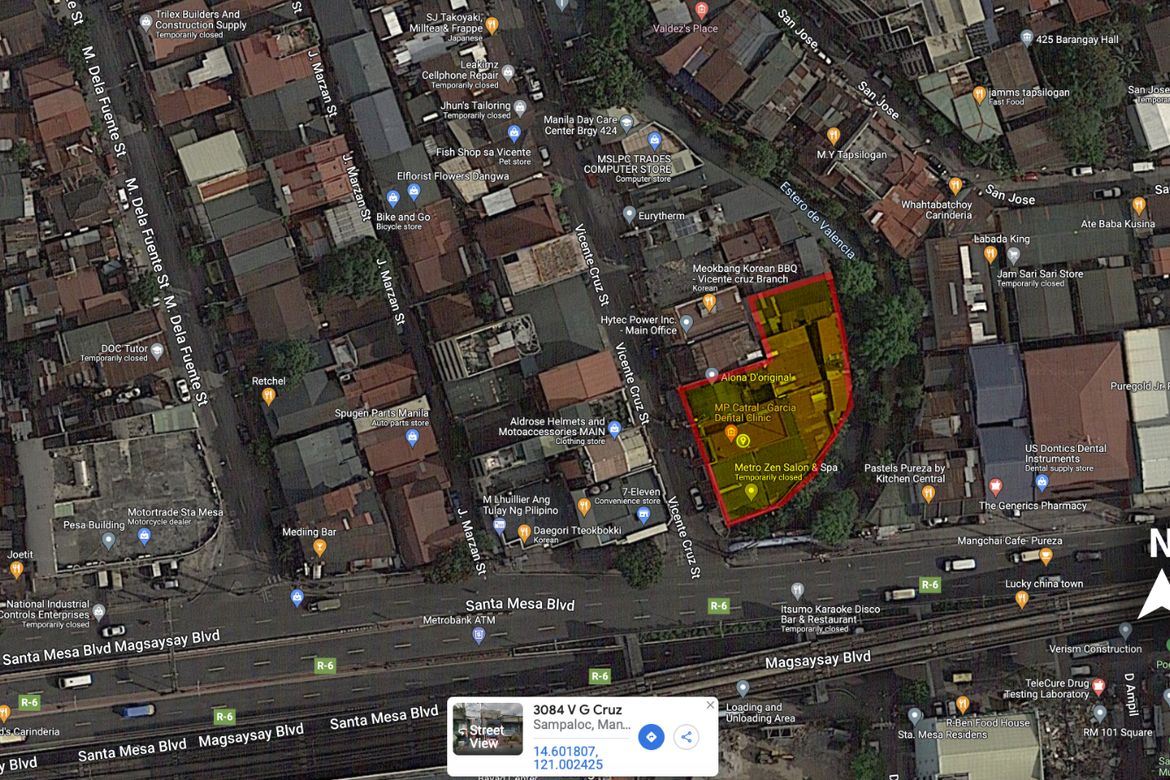 Commercial for Sale in Santa Mesa, Manila, Metro Manila near LRT-2 V. Mapa