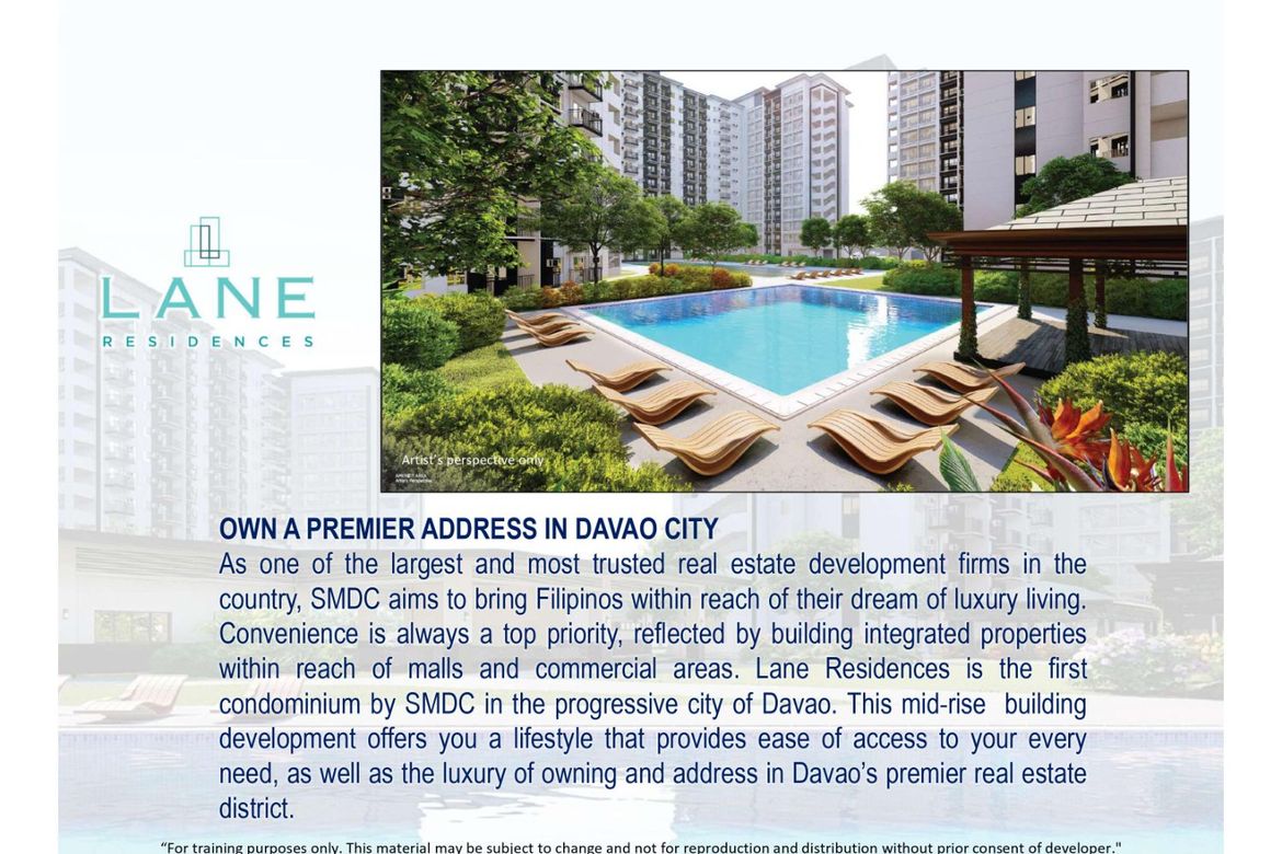 Condo for Sale in Lane Residences, San Antonio, Davao City, Davao del Sur – photo 2