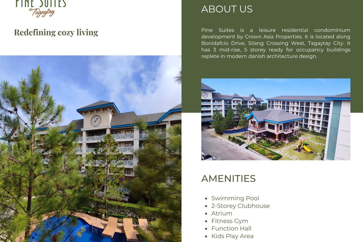 Condo for Sale in Pine Suites Tagaytay, Maitim 2nd West, Tagaytay, Cavite
