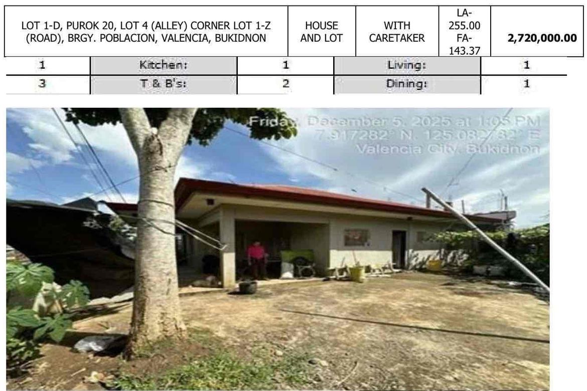 House for Sale in Poblacion, Valencia, Bukidnon