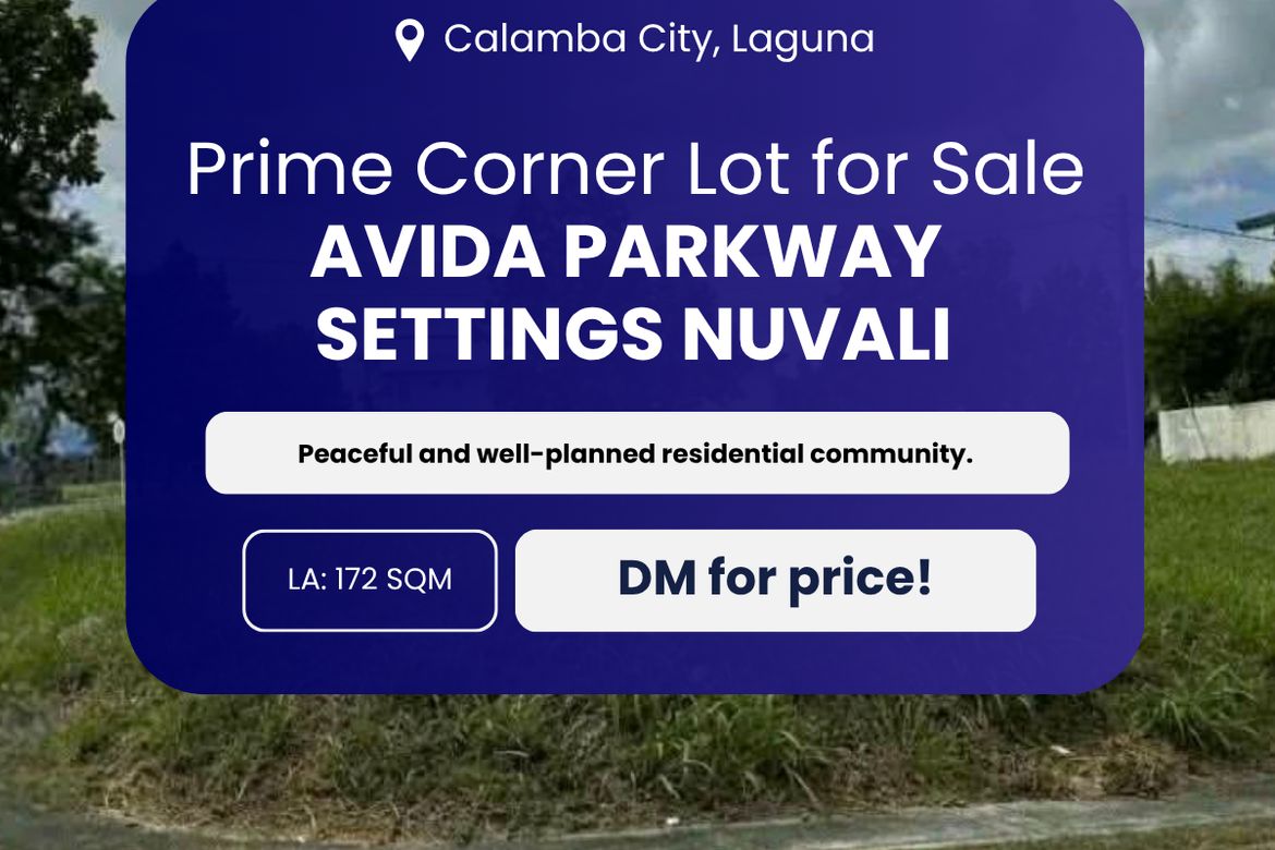 Land for Sale in Avida Parkway Settings Nuvali, Canlubang, Calamba, Laguna