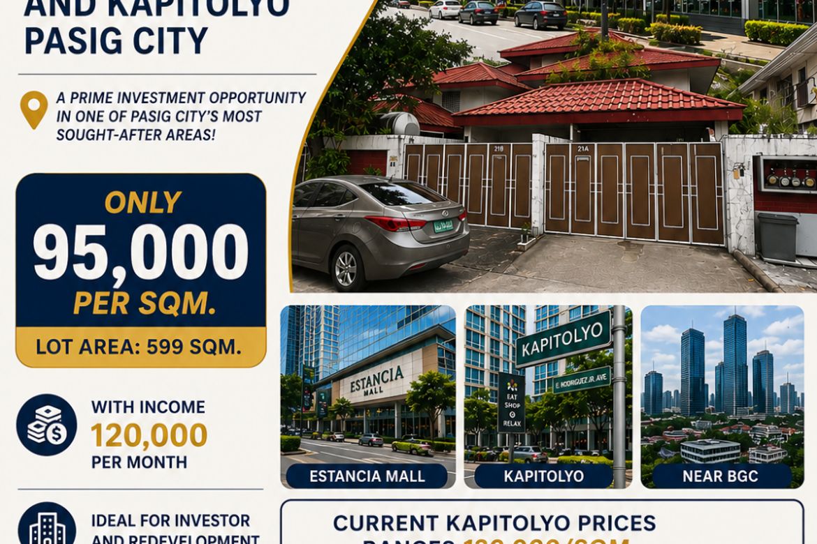 Land for Sale in Bagong Ilog, Pasig, Metro Manila