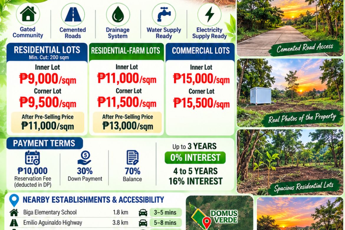 Land for Sale in Biga I, Silang, Cavite