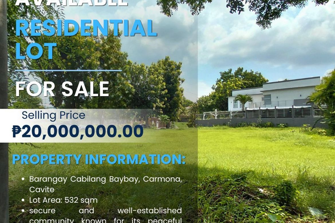 Land for Sale in Cabilang Baybay, Carmona, Cavite