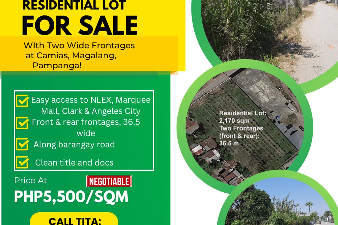 Land for Sale in Camias, Magalang, Pampanga