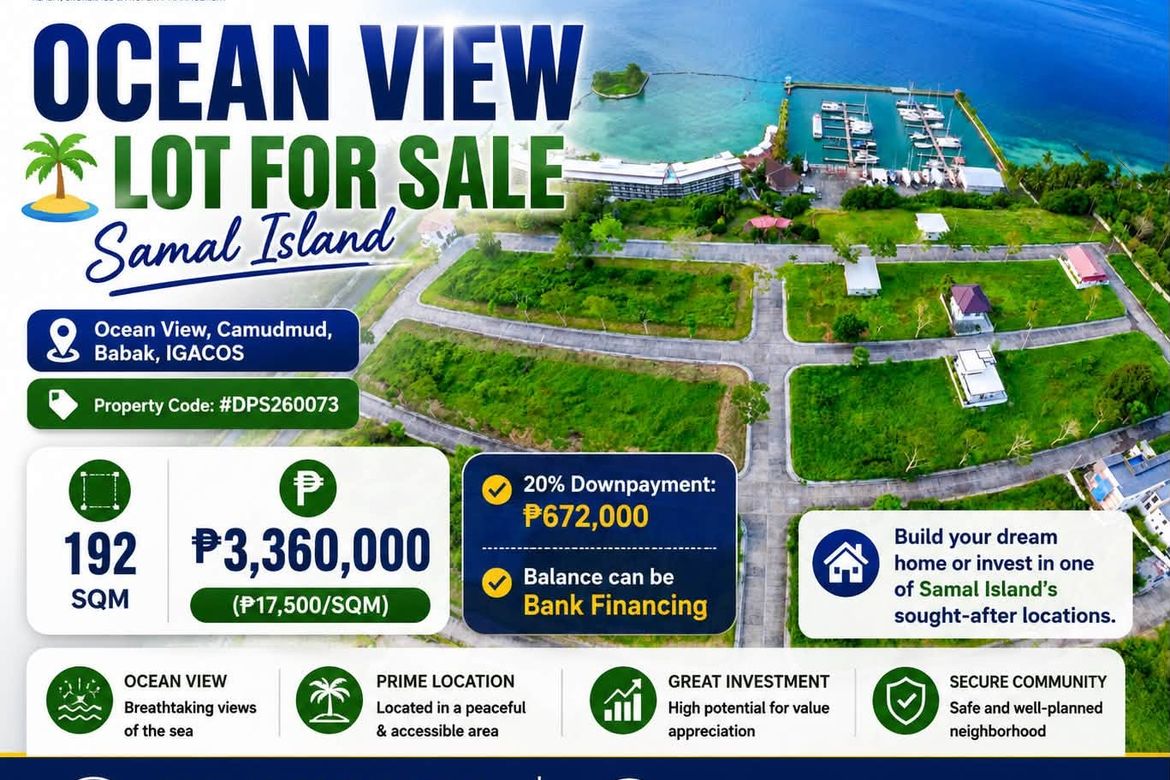 Land for Sale in Camudmud, Samal, Davao del Norte