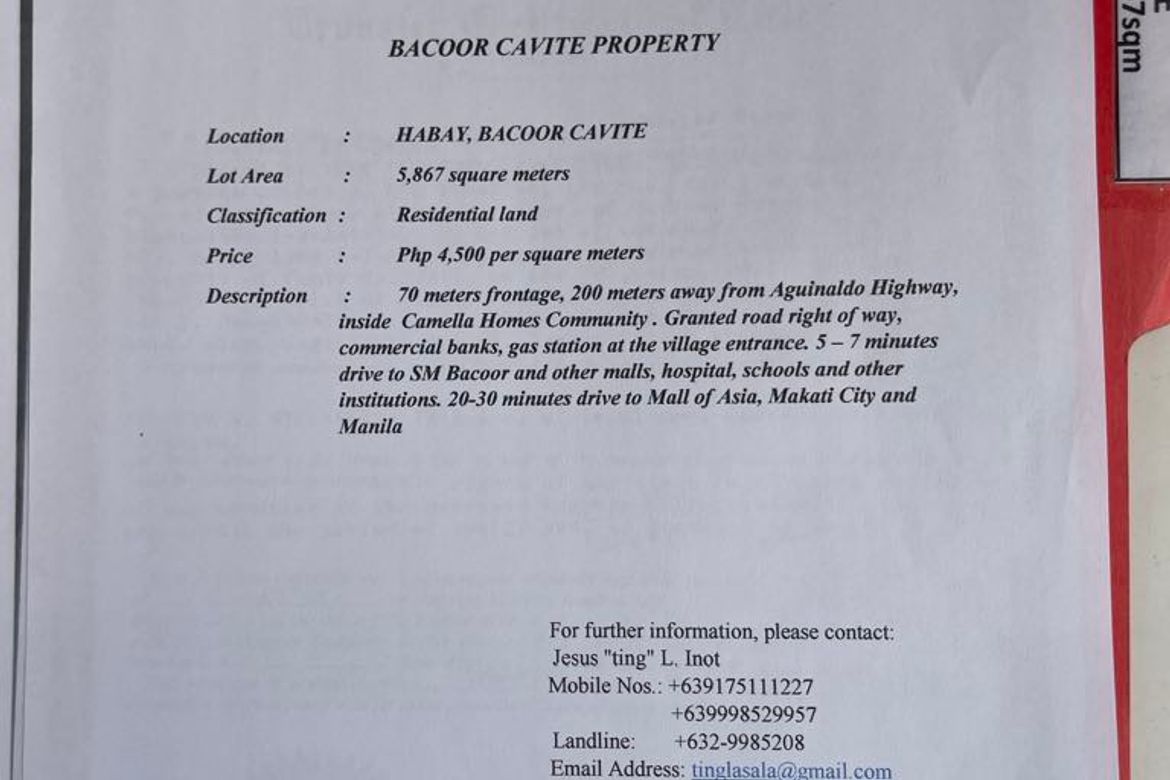 Land for Sale in Habay I, Bacoor, Cavite – photo 6