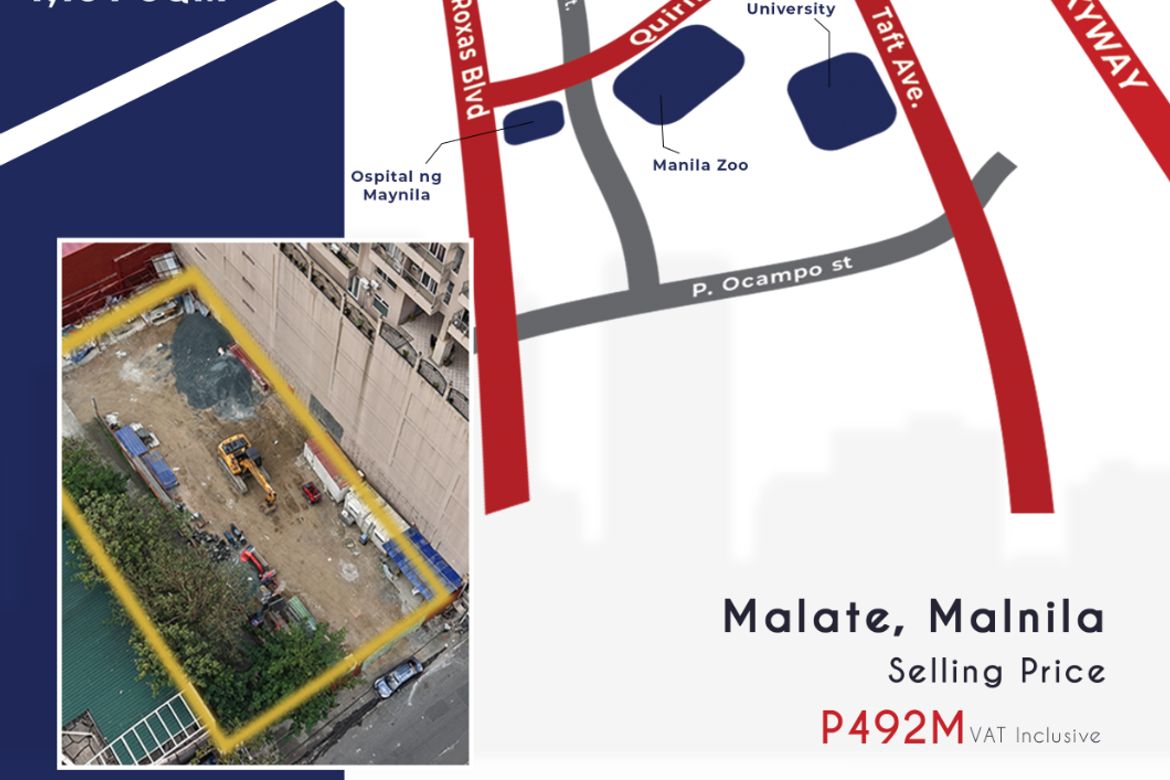 Land for Sale in Malate, Manila, Metro Manila near LRT-1 Vito Cruz