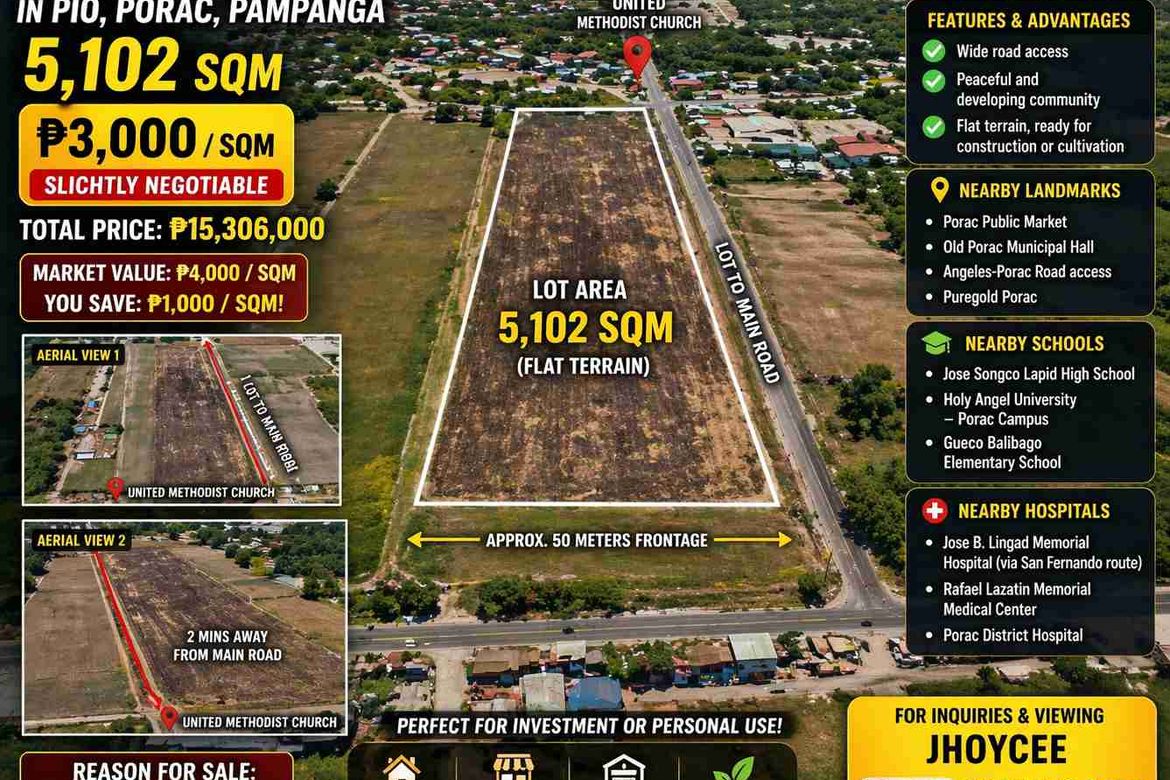 Land for Sale in Pio, Porac, Pampanga