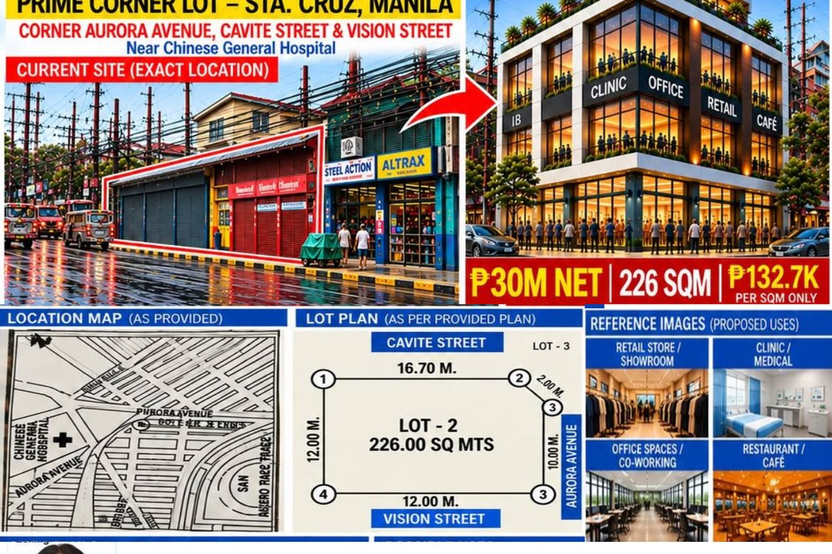 Land for Sale in Santa Cruz, Manila, Metro Manila near LRT-1 Blumentritt