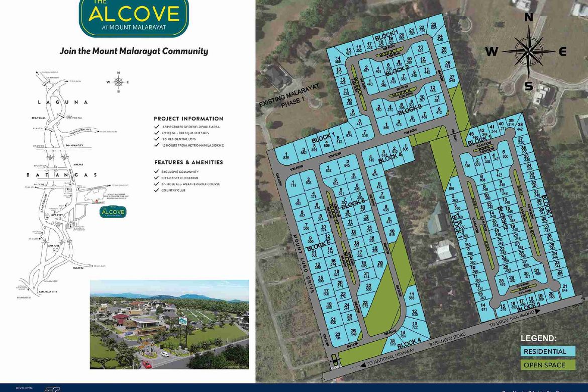 Land for Sale in The Alcove at Mount Malarayat, Dagatan, Lipa, Batangas