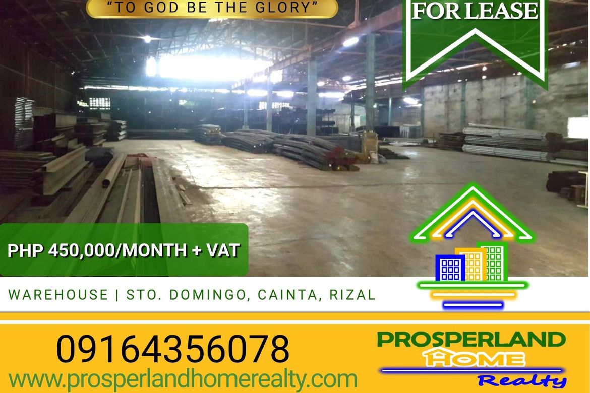 Warehouse / Factory for Rent in Santo Domingo, Cainta, Rizal