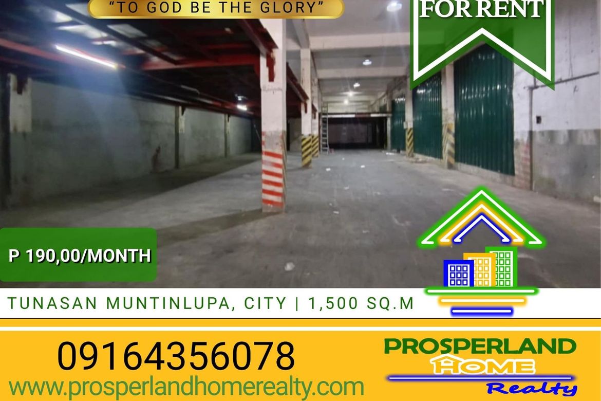 Warehouse / Factory for Rent in Tunasan, Muntinlupa, Metro Manila