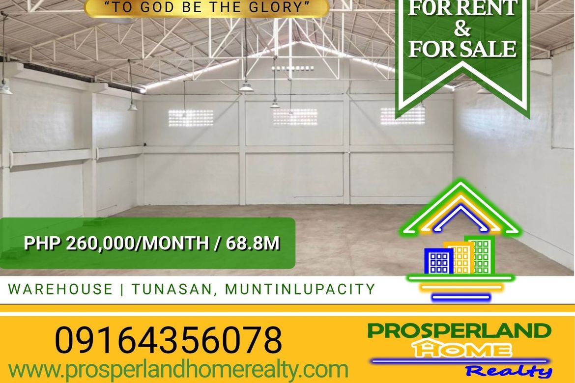 Warehouse / Factory for Sale in Tunasan, Muntinlupa, Metro Manila